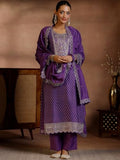 Libas Women'S Silk Blend Kurta Set (276870R Purple M
