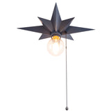 VILUXY Flush Mount Ceiling Light, Black Star Light Fixtures Ceiling with Pull Chain On/Off Switch for Hallway, Entryway, Study R