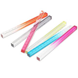 Radiance Pack of 4 3D Cube Square Scale (20cm) Transparent Gradient Ruler for Kids & Adults, MultiFunctional Stationery for S