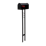 Architectural Mailboxes Mailbox to Go Galvanized Steel Mailbox and Post Kit, MC11KITBAM, Black, Medium Capacity