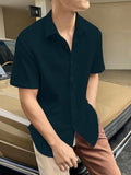 Dhruvi Trendz Mens Polly Cotton Men'S Casual Shirt Regular Fit Casual (Dt-Ms-6132_Black_L)