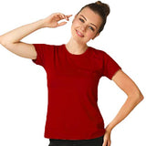Anni Desinger Women'S Red Pure Cotton Regular Fit T-Shirt (Girl T Shirt Red_L),Red,L