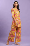 Dhruvi Trendz Womens Rayon Co-Ord Set Regular Fit Casual (Dt-W1863&Tr914_Yellow_2Xl)