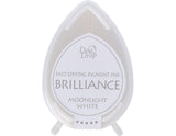 Tsukineko Brilliance Dew Drop Inkpad, Moonlight White