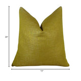 Plutus Brands Plutus Lemon Curry Handmade Throw Pillow, 12 X 20, Metallic Citrine/Gold