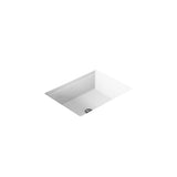 KOHLER 2882-0 Verticyl Rectangular Undermount Bathroom Sink, 19 3/4, White