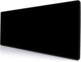 SANWUMIAN Black Large Gaming Mouse Pad with Stitched Edges, Desk Pad Extended Keyboard Mat, Non-Slip Rubber Base Mousepads for L