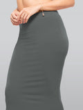 Lyra Lycra Saree Shapewear Petticoat For Womens Sarees Smoke Grey Smoke Grey M