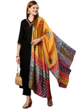 Anni Designer Women'S Cotton Blend Embroidered Straight Kurta With Pant & Dupatta (Fronx Black-Jl_3Xl_Black_Xxx-Large),Black,3XL