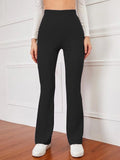 OM SAI LATEST CREATION Women's Western Ribbed Stretchable Trousers for Women || Casual Wear Jogging Wear || Sweatpants || Lightweight Wear. (Small Black),Black