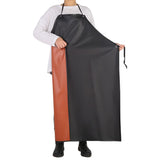 GNJCV Chemical Resistant PVC Apron - Black Plus Size Unisex Waterproof Vinyl Aprons for Dish washing Dog Grooming Gardening Fish Cleaning(Pack of 1-New