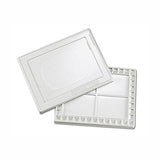 Creative Mark Watercolor Painting Palette with Cover 40 Paint Small Wells & 4 Large Mixing Area 12x16 Inch - White - for All Wat