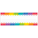 CTP Painted Palette Rainbow Scallops Name Plates, Set of 36, 9.5 x 3.25 Each (Creative Teaching Press 4401)