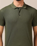 Toplot Men'S Regular Fit Half Sleeve Casual Polo T-Shirt (Lining-Polo-5166-Mahendi-M),Mahendi,,B0CXT7W5W9