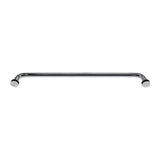 Top Hardware Stainless Steel 24'' (Center to Center) Round Single Side Shower Door Towel Bar Handle, Single-Sided, Mirror Chrome