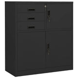 vidaXL Office Cabinet Anthracite 35.4x15.7x40.2 Steel