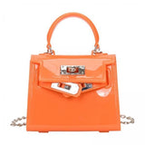Merishopp 3Xwomen Shoulder Chain Bag Portable Girls Tote Purse For Party Shopping Travel Orange