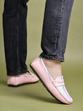 Shoetopia Upper Strip Detailed Pink Loafers For Women & Girls /Eu40,Pink,7,B0DM6CGQ9S