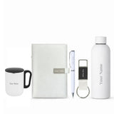 Giftana 5 In 1 Personalized Diary And Pen With Bottle 500Ml, Coffee Mug 180Ml With Keychain Gift For Men Women, Customized Emplo