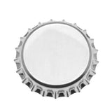 Bottle Cap Co 100Piece Crown Bottle Caps, Shiny Silver Linerless