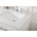 Elegant Decor Sinclaire 60 Aluminum Alloy & Mdf Double Bathroom Vanity In White