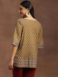 Libas Women'S Cotton Floral A-Line Kurti (29125 Mustard Mustard Xl