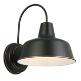 Design House Mason 1-Light Indoor/Outdoor Wall Light with Metal Shade, Wet Rated for Porch, Patio, and Garage, 579375