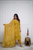 Gosriki Women'S Rayon Viscose Straight Printed Kurta With Pant & Dupatta (Kanisha Mustard-Vks01-Gs_Xl_Mustard_X-Large),Mustard,,B0F8ZWTXNN
