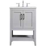 Elegant Kitchen And Bath 24 Inch Single Bathroom Vanity Cabinet - Grey