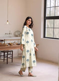 Gosriki Women'S Rayon Viscose Printed Straight Kurta With Pant (Janya Cerosin-Gs_L_Dark Blue_Large),Dark Blue,,B0F6NL279V