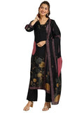 Libas Women'S Silk Blend Kurta Sets (400599_Black_Xxl)