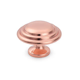 Gobrico 1-3/8 Shiny Copper Bifold Cabinet Knobs Rose Gold Round Style Kitchen Zinc Alloy Door Handles 5 Pack