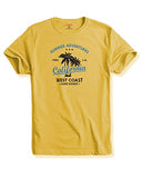 Adro Summer Adventures California Mens Printed T-Shirt (Rnr-M-Cll-Ly_Light Yellow_M)