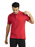 Xyxx Men'S Cotton Solid Relaxed Fit T-Shirt (Xy_Cr14_Polo Tshirt_1_Red,RedApparel,XL