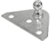 Whitecap G-1005C Gas Spring Zinc-Plated Ball Stud - 1-3/16 Length, 10mm Ball