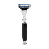 Union Razors Ss3Rz Razor With Black Resin Handle And Lubricating Strip - Reusable Mens Shaving Razor