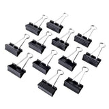4Myl Black Metal 32Mm Binder Clips And Paper Clips Set Of 12, Office Stationery Items, Diy Binding Supplies, Binder Clips For Lo