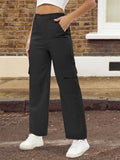 Toplot Cotton Multi-Pocket Cargo Pant For Women (Straight-Cargo-5191-Black-38),Black,38,B0D5VH6BDD