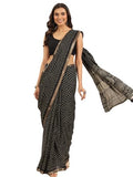 Libas Women7 Georgette Sarees (16245_Black)