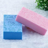 Qseefy Kids & Adults Ultra Soft Bath Sponge Body Exfoliator, Face Scrubber, Japanese Loofah For Shower & Dead Skin Removal S