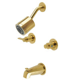 Kingston Brass Kbx8147Ndl Nuvofusion Tub And Shower Faucet, 7.13 X 12.88 X 5.5, Brushed Brass