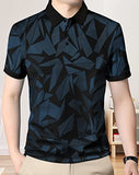 Eyebogler Geometric Printed Men Tshirt,Black Light Air ForcApparel,2XL