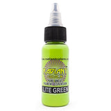 Radiant Colors Tattoo Ink Professional Tattooing Inks Fluid Vegan Pigments 1/2 oz Half Ounce LITE Green Light
