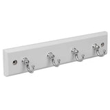 Home Basics WallMounted Key Hanger for Wall (White) Includes 4 Key Hooks | MDF and Steel Key Rack Organizer | Key Rack for Mail