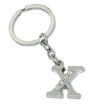 Caristo English Alphabet Letter X (Kc3) Silver Metal Name Keychain For Car Bike Men Women Kids