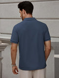 Leriya Fashion Solid Regular Fit Casual Old Money Polo t Shirt for Men (LF-MT-1138_Blue 2XL)
