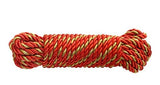 Soft Silk Rope Solid Braided Twisted Ropes,10m Durable and Strong All Purpose Twine Cord Rope String Thread Cord (Red with Gold