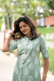 Anni Designer Women'S Rayon Viscose A-Line Printed Kurta With Pant (Kopek Green-Vks01_M_Green_Medium),Green,M,,,