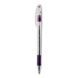Pentel BK90V R.S.V.P. Stick Ballpoint Pen, 7mm, Trans Barrel, Violet Ink, Dozen