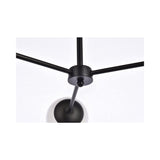 Living District Briggs 3-Light Mid-Century Metal Pendant In Black And White